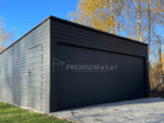 Garaż blaszany 5,5m x 6m z bramą segmentową ID 1