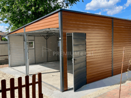 Garaż blaszany PREMIUM 6m x 5,5m ID 10