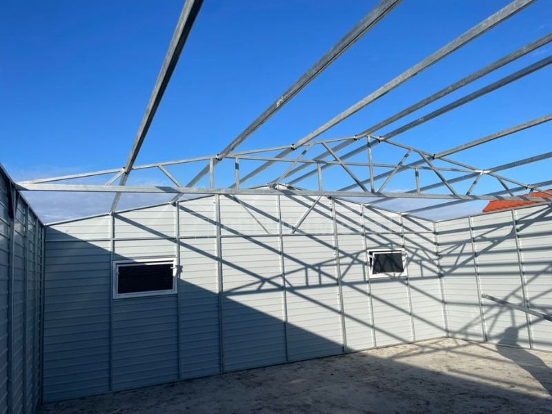 67 Garaż blaszany PREMIUM 6m x 5m + 3m wiata ID 20 - obrazek 3